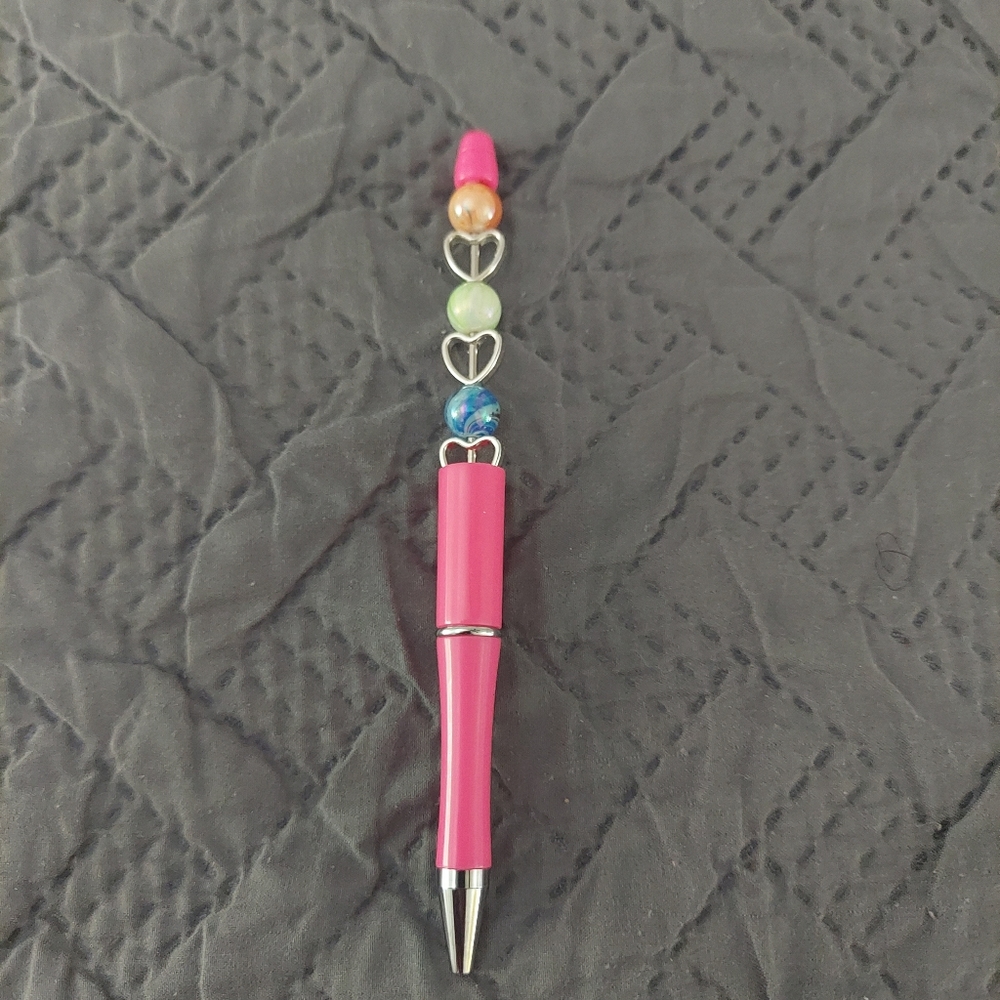 Pink Beaded Pen
